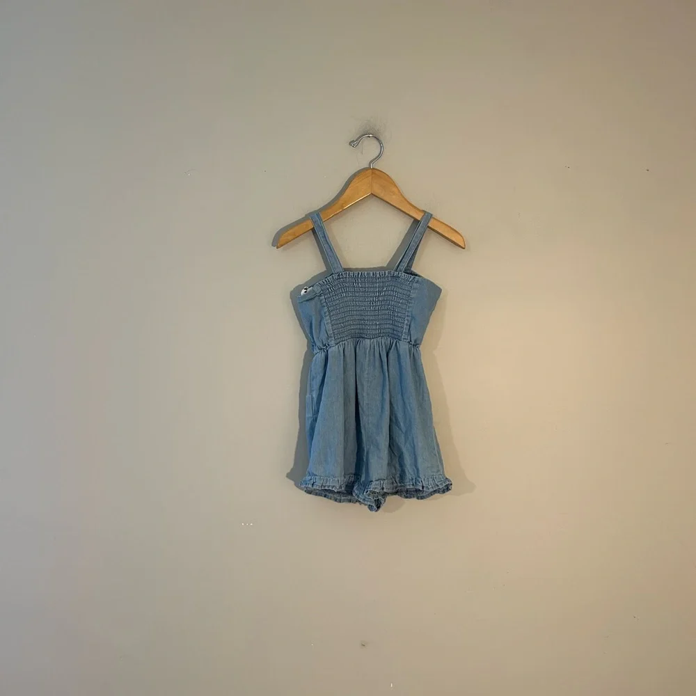 $16 ADD ON Cotton On kids romper denim dress‎ girls 6Y Zara Abercrombie